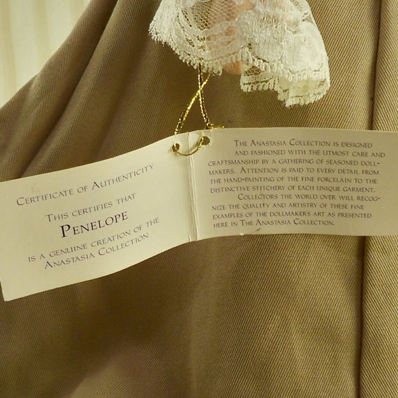 Asastasia Collection Porcelain Doll W/Stand - Picture 4 of 8